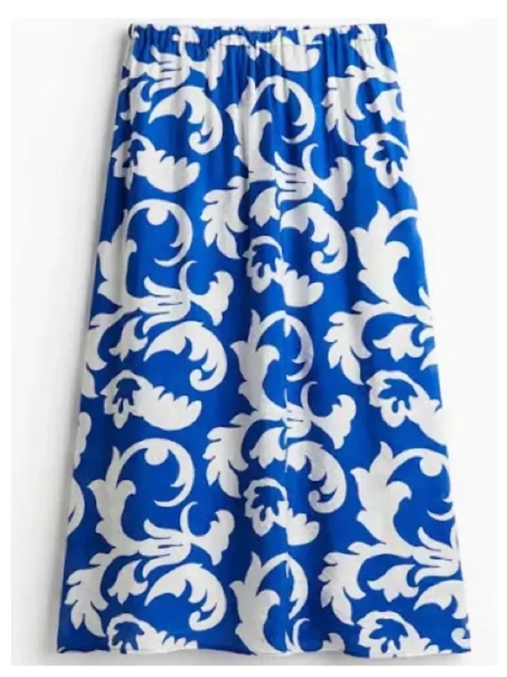 H&M Blue and White Floral Maxi Skirt